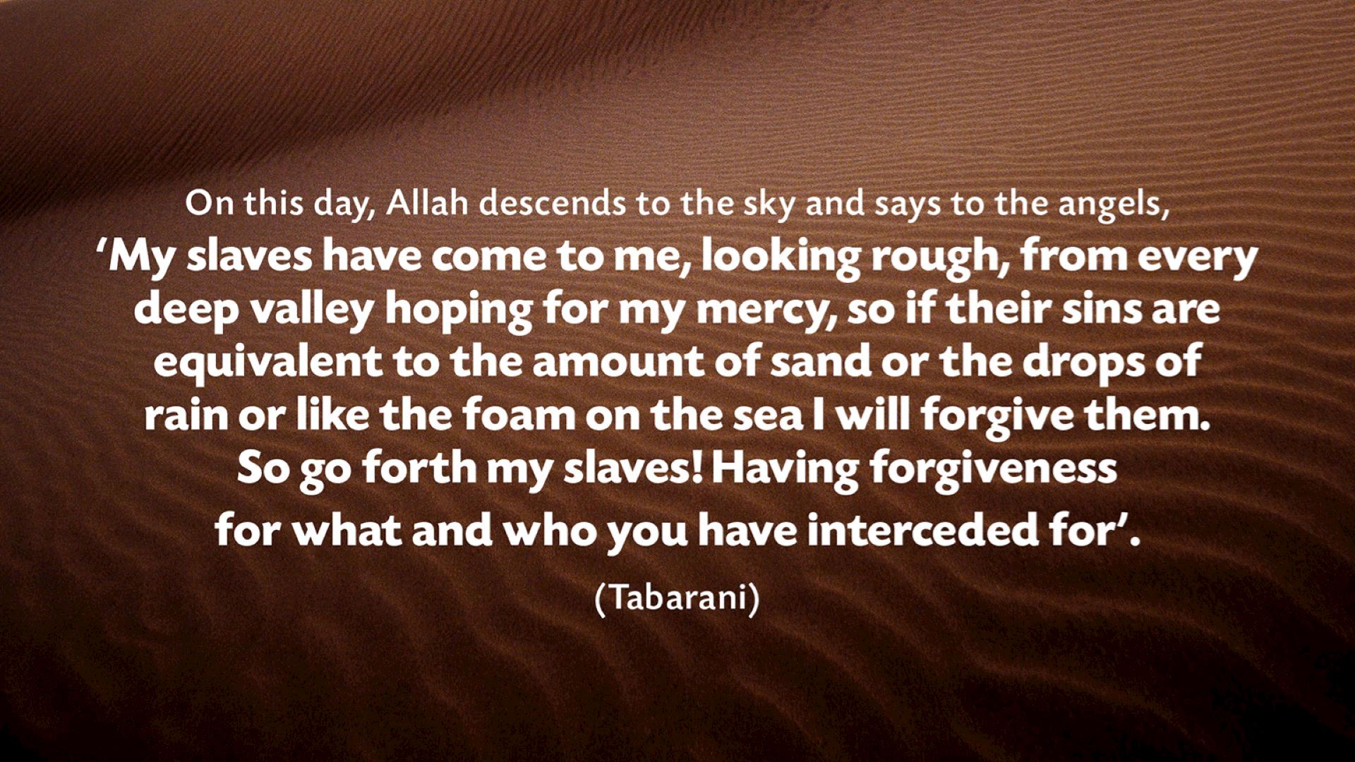 Spending day of Arafah with doa