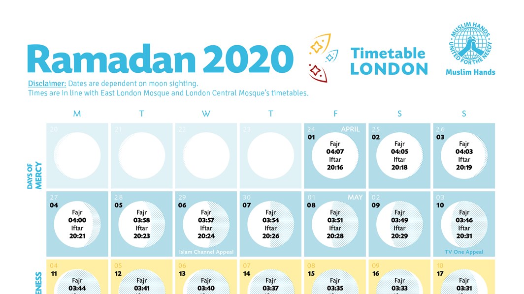 ramadan timetable