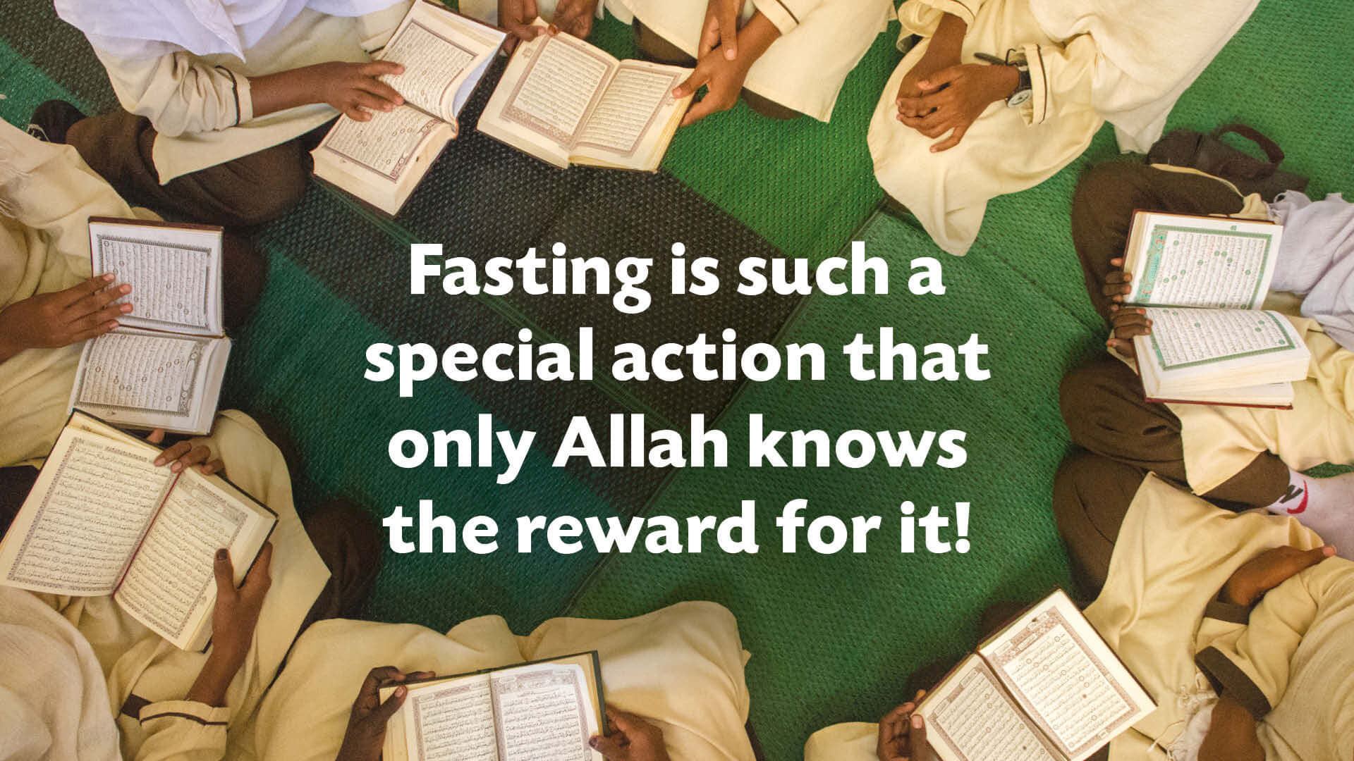 The Reward of Fasting in Islam Muslim Hands UK