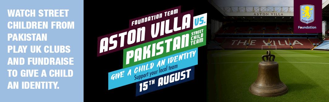 Press Release: Pakistan Street Child Football Team takes on Aston Villa Foundation Team as Part of Birmingham's Spirit of Pakistan Week