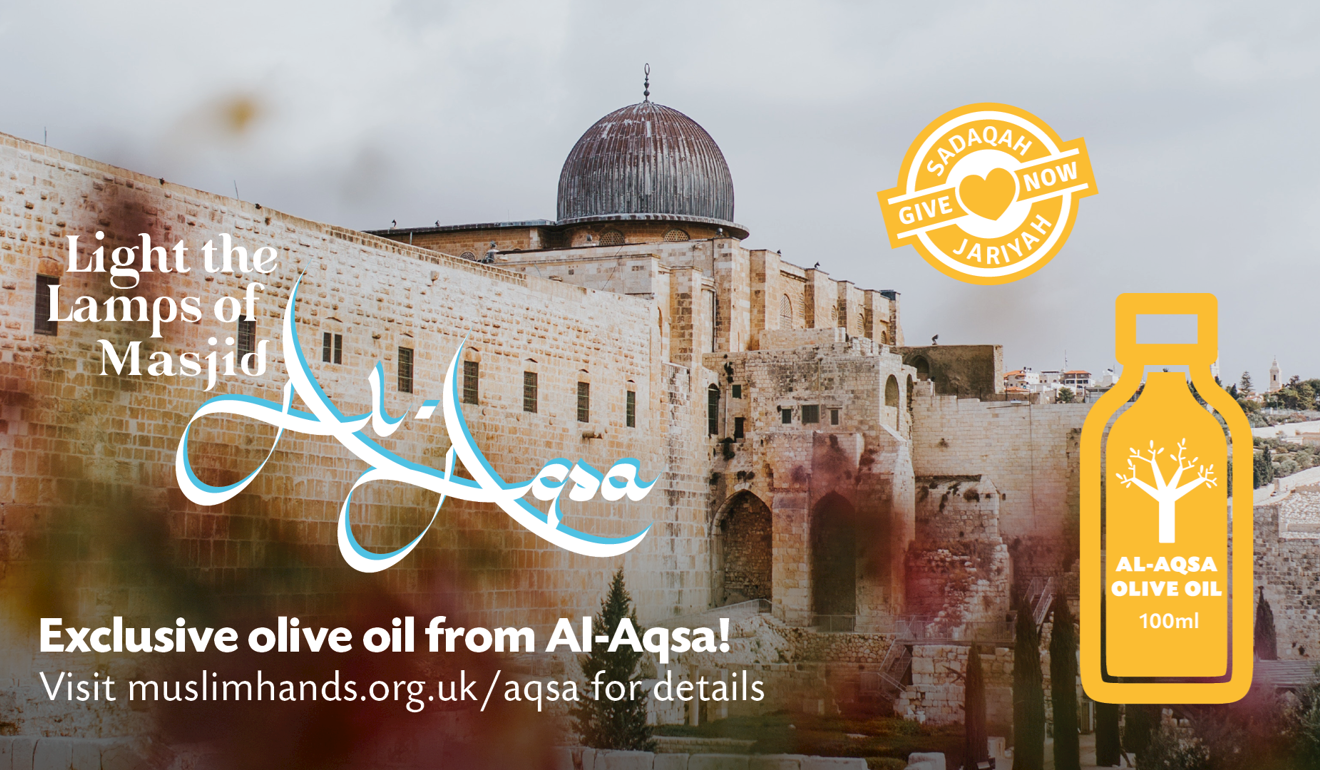Light the lamps of Masjid Al-Aqsa and receive olive oil from Al-Aqsa! muslimhands.org.uk/aqsa