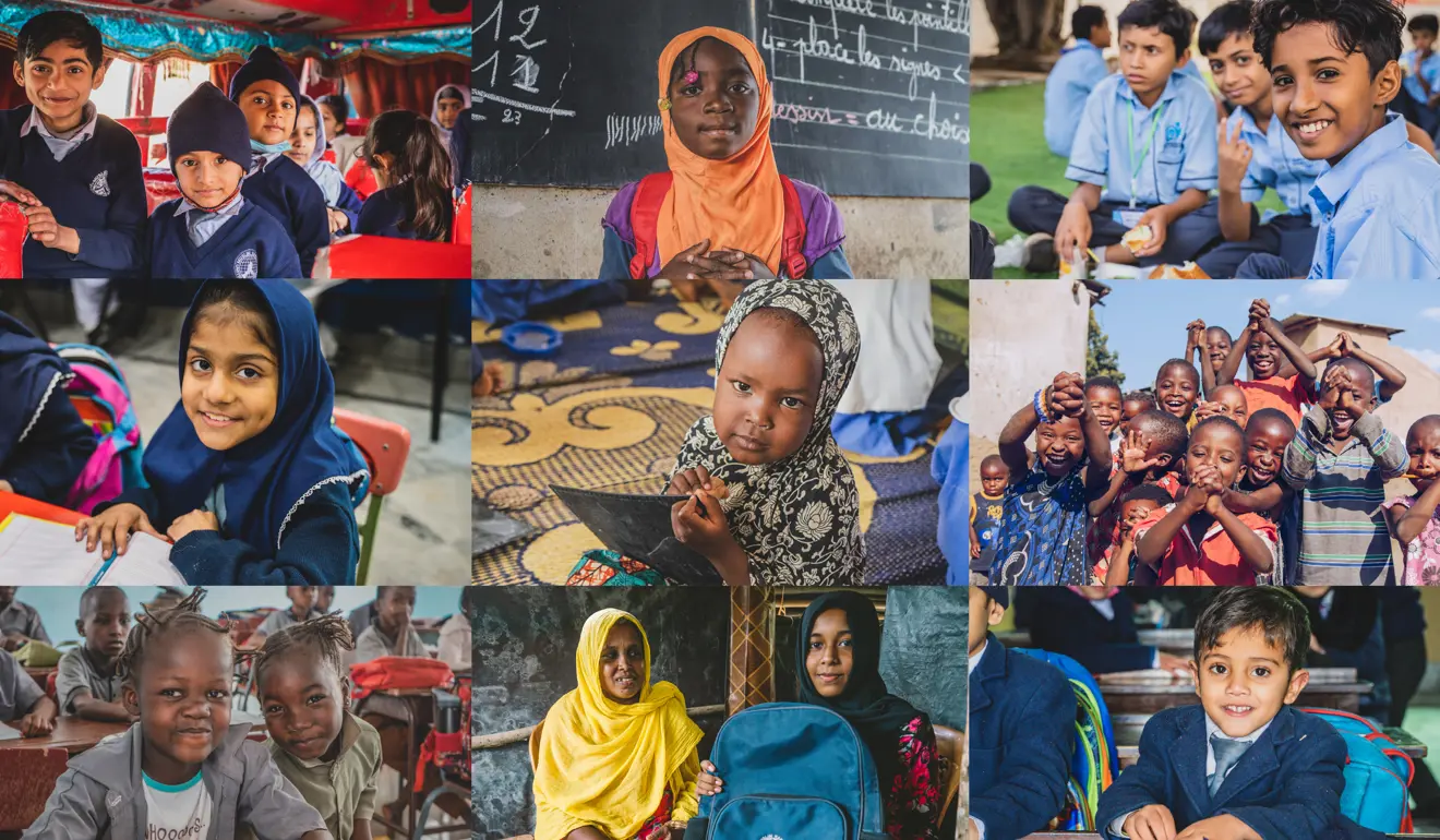 Muslim Hands' sponosred orphans around the world