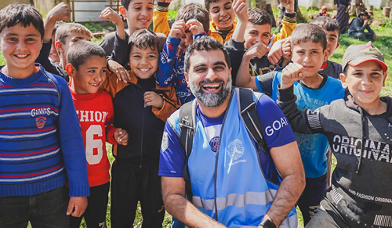 Tez Ilyas abroad with Muslim Hands 