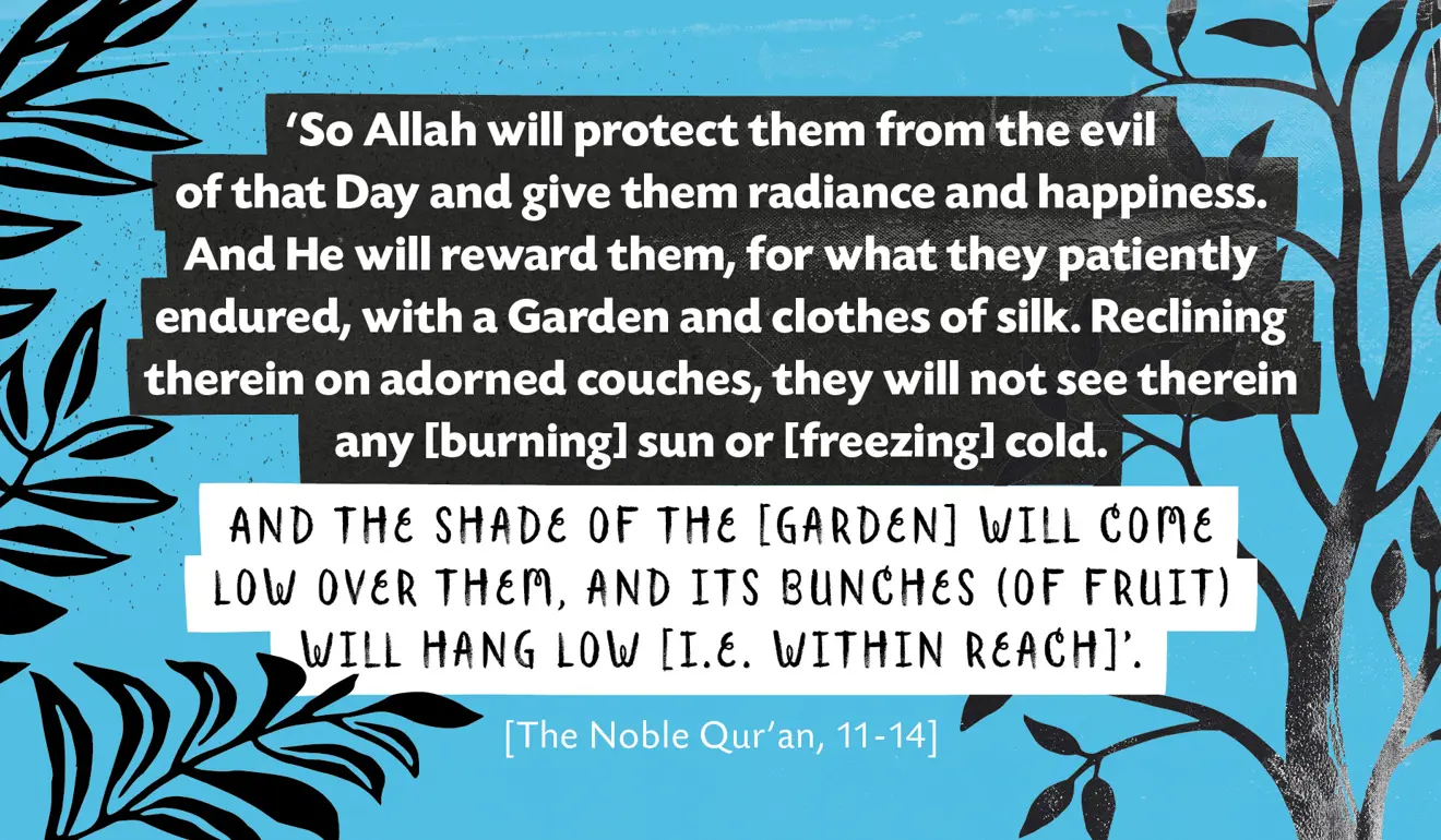 Quranic ayah about the reward of giving food