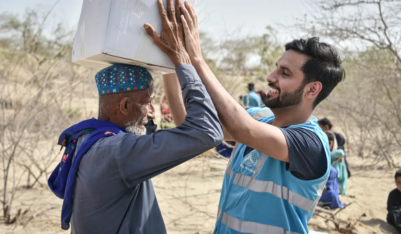 Food parcel distribution 